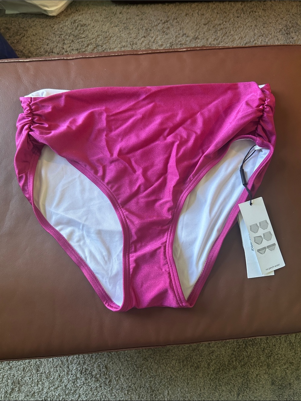 Calvin Klein Fuchsia High-Rise Swim Bottoms